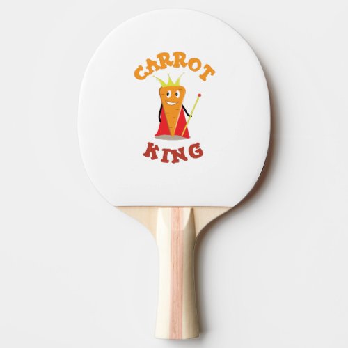 Carrot king royal vegetable crown illustration ping pong paddle