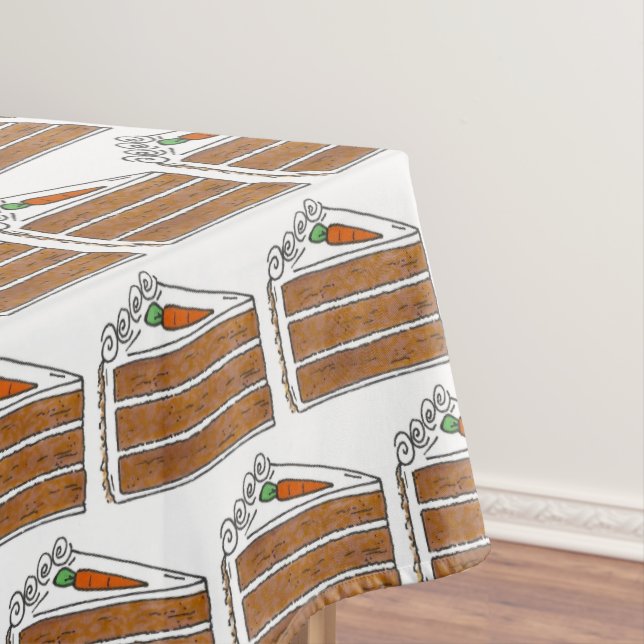 Carrot Layer Cake Cream Cheese Frosting Dessert Tablecloth (In Situ)
