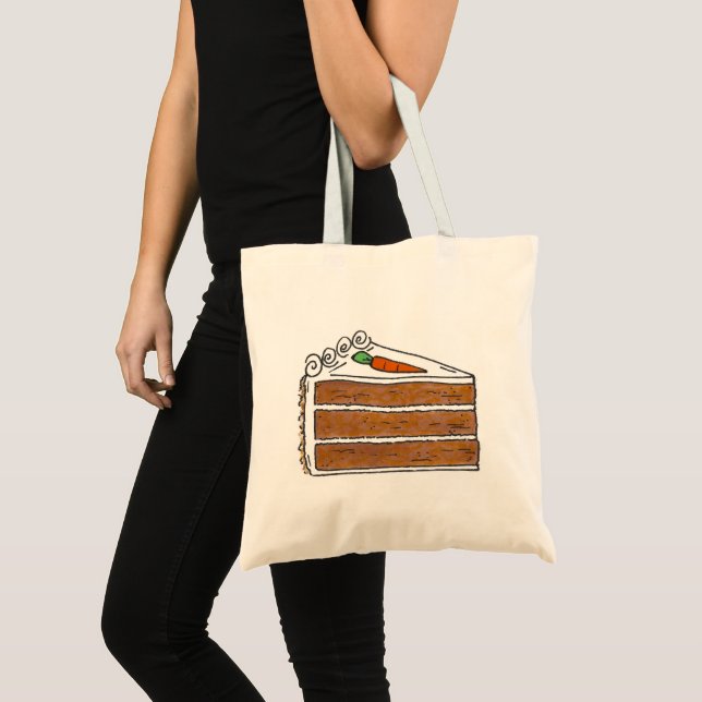 Carrot Layer Cake Slice Dessert Baking Foodie Tote Bag (Front (Product))