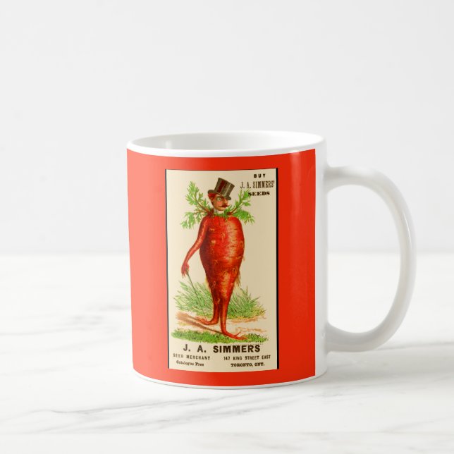 carrot man Victorian trade card Coffee Mug (Right)