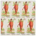 carrot man Victorian trade card Fabric