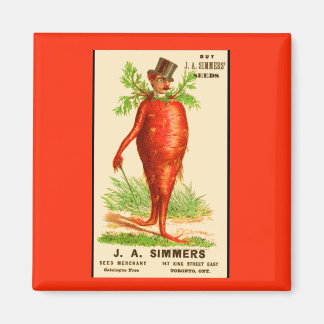 carrot man Victorian trade card Magnet