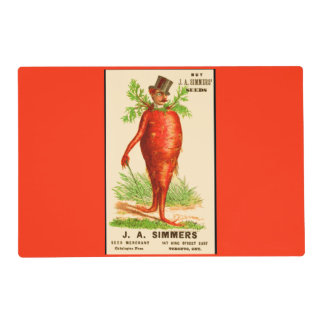 carrot man Victorian trade card Placemat