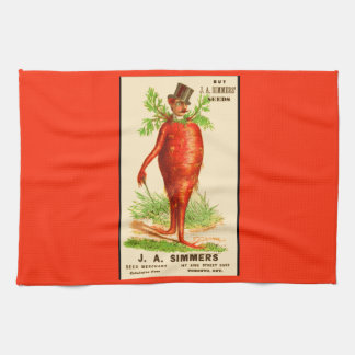 carrot man Victorian trade card Towel