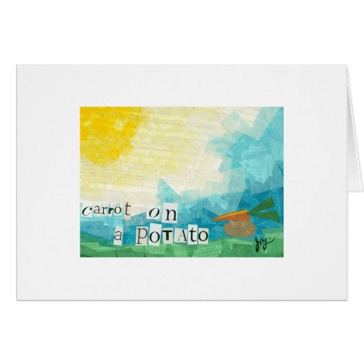 Carrot on a Potato Cards (Front Horizontal)