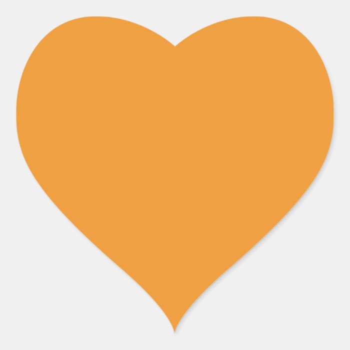 Carrot Orange Heart Stickers