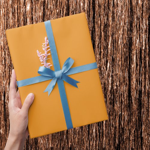 Carrot Orange Solid Color Wrapping Paper