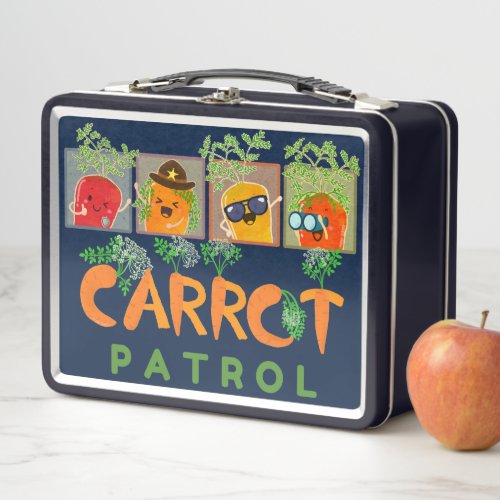 Carrot Patrol _ Punny Garden Metal Lunch Box