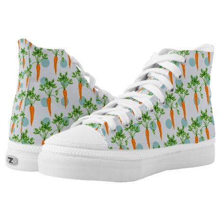 Carrot Pattern High-top Sneakers