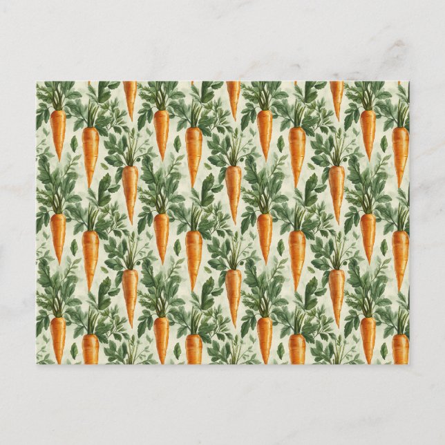 Carrot Pattern Spring Garden Postcard (Front)