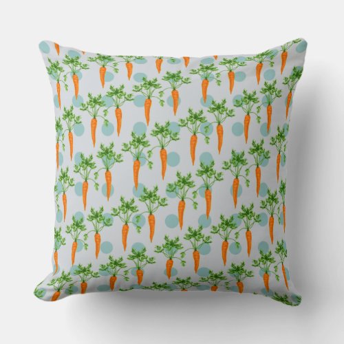 Carrot pattern throw pillow