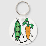Carrot &amp; Peas Keychain at Zazzle