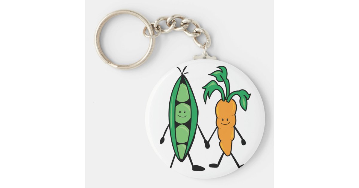 Carrot & Peas Keychain