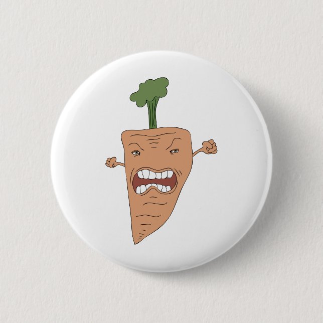 carrot pinback button (Front)