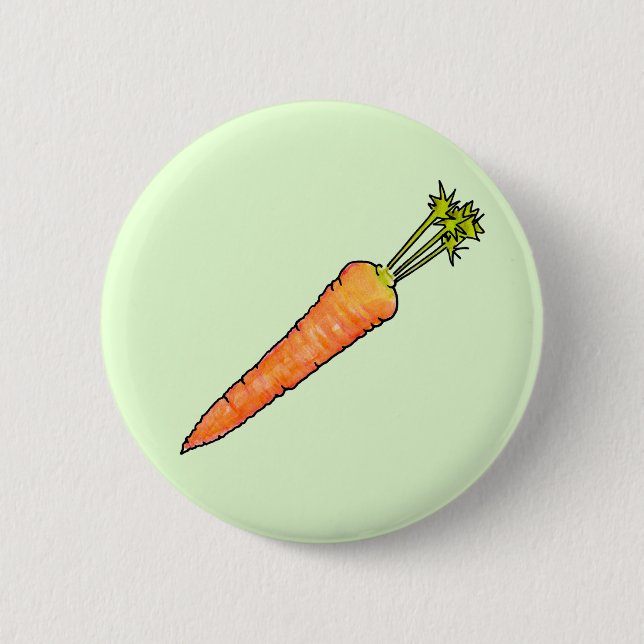 Carrot Pinback Button (Front)