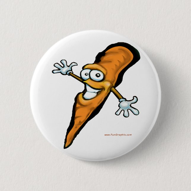 Carrot Pinback Button (Front)