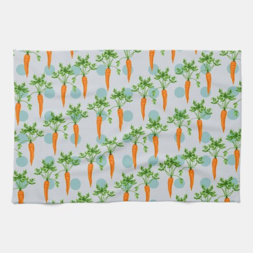 Carrot plant pattern carrots kitchen towel