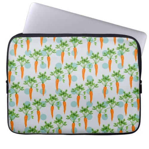 Carrot plant pattern carrots laptop sleeve