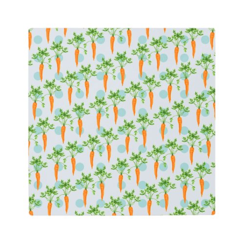 Carrot plant pattern carrots metal print
