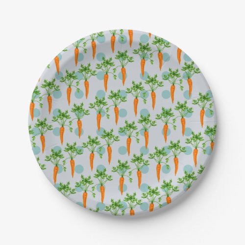 Carrot plant pattern carrots paper plates