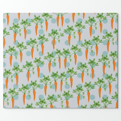 Carrot plant pattern carrots wrapping paper