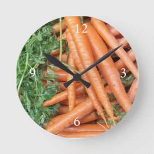CARROT  ROUND CLOCK