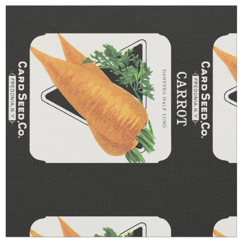 Carrot Seed Packet Label Fabric