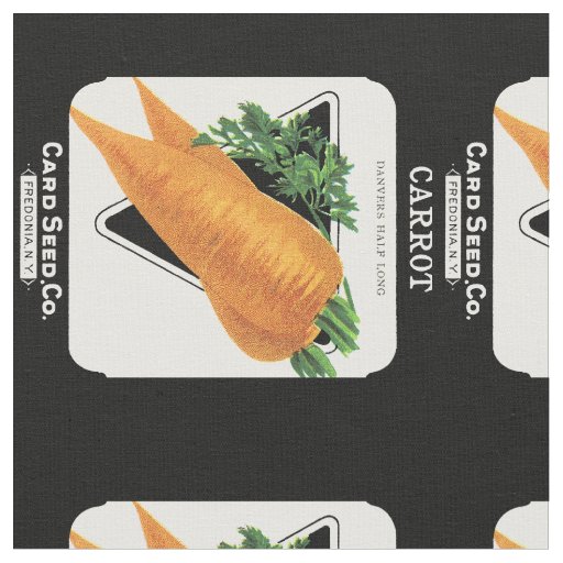 Carrot Seed Packet Label Fabric