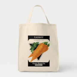 Carrot Seed Packet Label Tote Bag