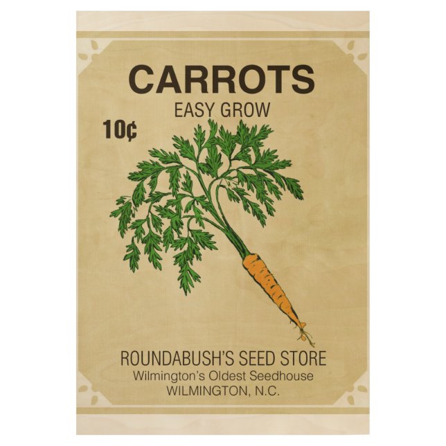 Carrot Seed Vintage Poster Ephemera (Front)