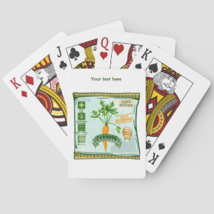 Carrot seeds growing veggies poker cards
