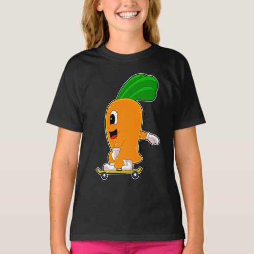 Carrot Skater Skateboard T_Shirt