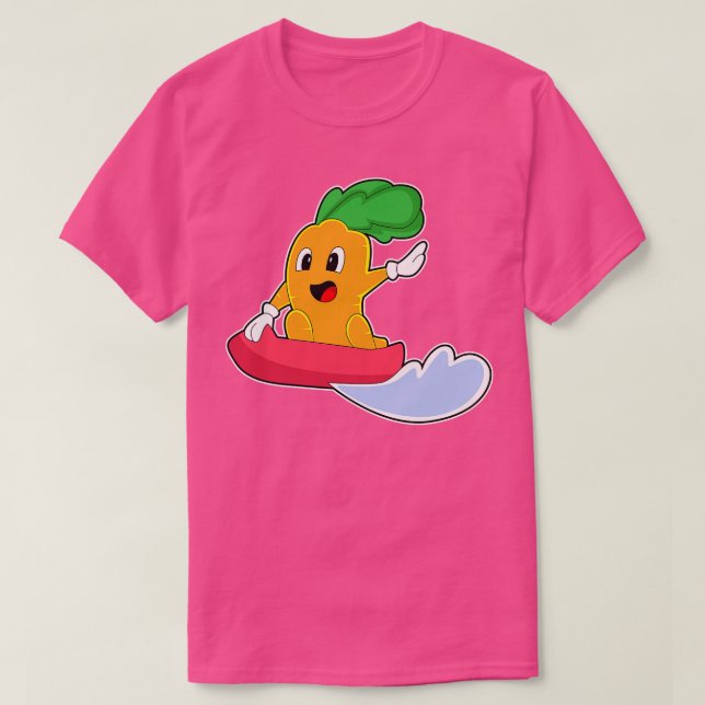 Carrot Snowboard Winter Sports  T-Shirt (Design Front)