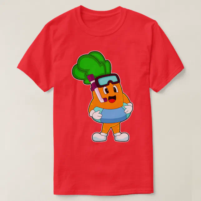 Carrot Swimming Lifebuoy T-Shirt | Zazzle