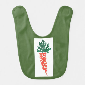 Carrot swirl baby bib