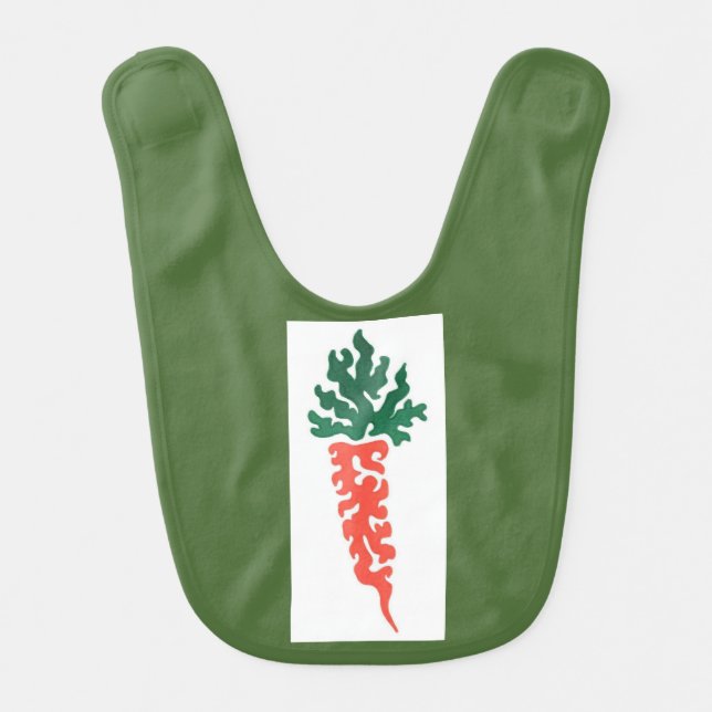 Carrot swirl baby bib (Front)