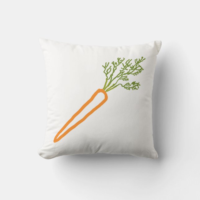 Carrot Throw Pillow (Front)