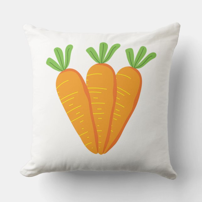 Carrot Throw Pillow (Front)