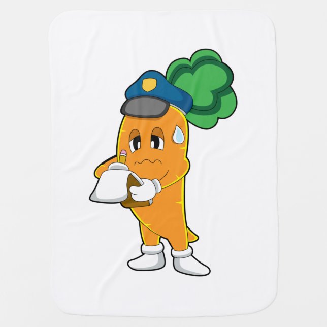 Carrot Traffic warden Parking ticket Baby Blanket (Front)