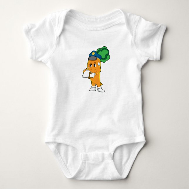 Carrot Traffic warden Parking ticket Baby Bodysuit (Front)