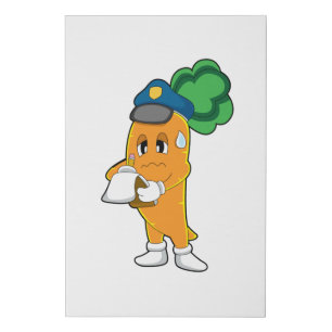 Carrot Traffic warden Parking ticket Faux Canvas Print