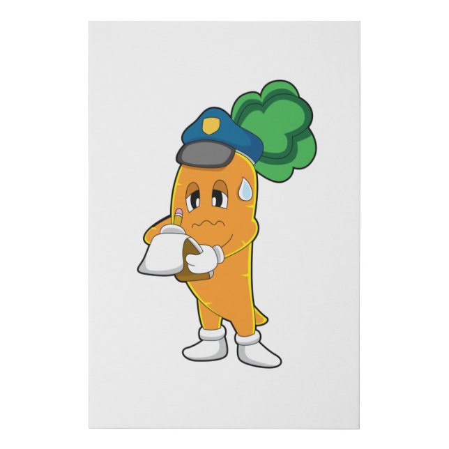 Carrot Traffic warden Parking ticket Faux Canvas Print (Front)