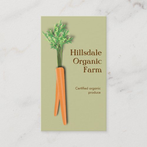 Carrot Vegetable Farm Market Business Card