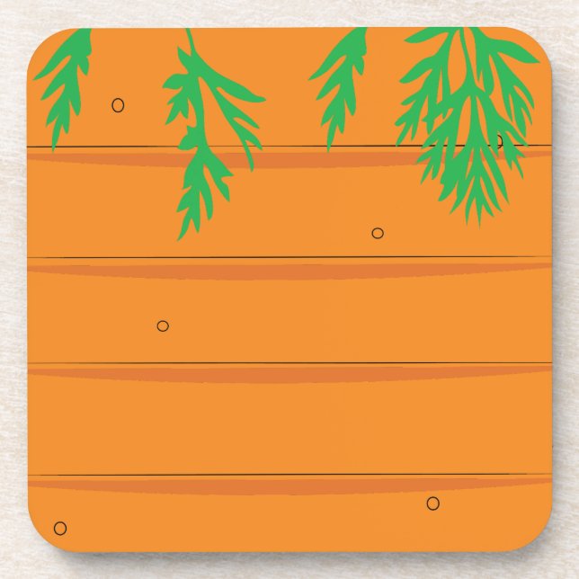 Carrot Vegetable Funny Food Beverage Coaster (Front)