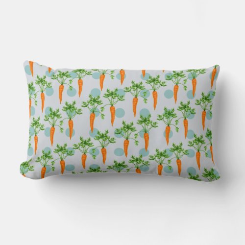 Carrot vegetable pattern lumbar pillow