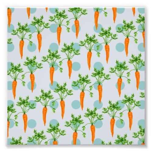 Carrot vegetable pattern photo print