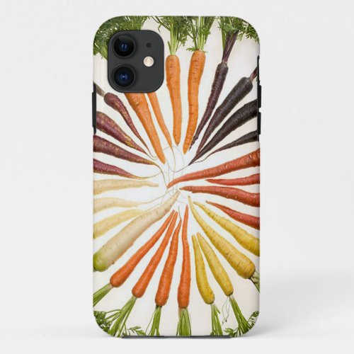 Carrot Vegetables Colorful Rainbow Pattern Garden  iPhone 11 Case