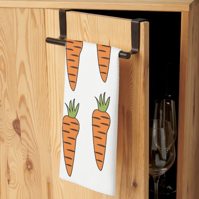 Carrot Vegetables Veggies Chef Kitchen Towel (Thirds Fold)