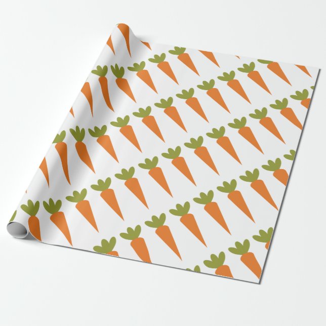 Carrot Wrapping Paper (Unrolled)