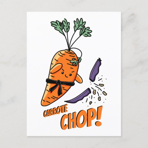 Carrote Chop pun Postcard